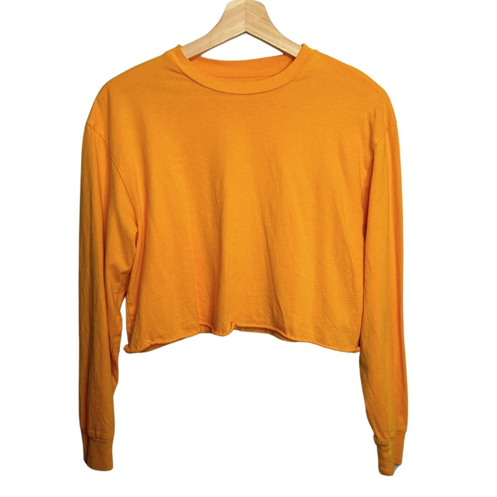 Tna | Yellow Orange Long Sleeve Crop Top